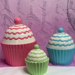 Cupcake “Nesting Doll” easter colors set of 3